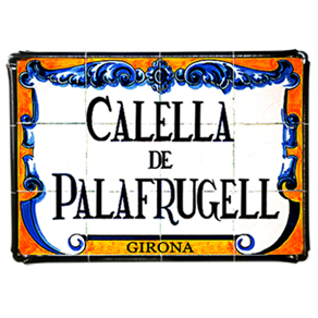 Ref: 416 - Placa Metálica - Ilustración - Calle Calella de Palafrugell - Girona