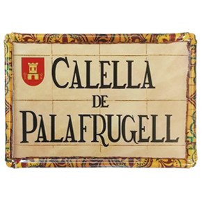 Ref: 436 - Placa Metálica - Ilustración - Calle Calella de Palafrugell - Girona