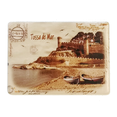 Ref: IM 426 – Imán Metálico – Postal Vintage - Playa de Tossa de Mar - Tossa de Mar - Girona