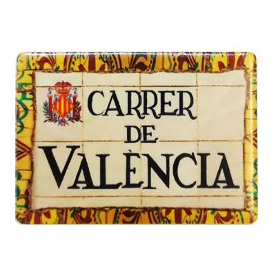 Ref: IM 298 – Imán Metálico – Ilustración - Carrer de València -