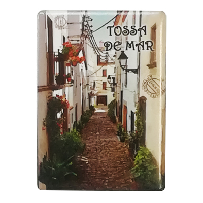 Ref: IM 422 – Imán Metálico – Postal Vintage - Vistas - Callejon de las Flores - Tossa de Mar - Girona