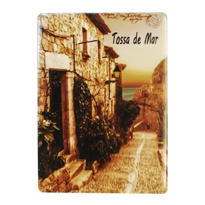 Ref: IM 423 – Imán Metálico – Postal Vintage - Vistas - Callejon de Tossa de Mar - Girona