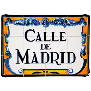 Ref: 443 - Placa Metálica - Ilustración, Calle de Madrid